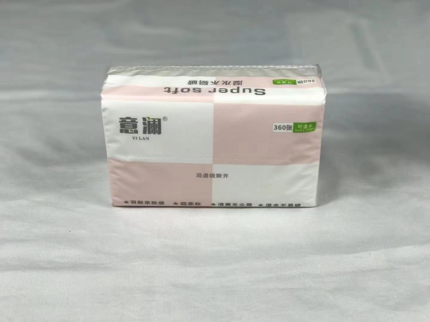 意瀾 3673 軟包抽取式面紙  210*105*60 白色 360張/包 可濕水